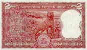India 2 Rupee, back