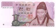 South Korea 1000 — front