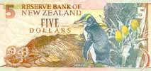New Zealand 5 Dollar, back