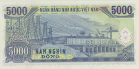 Vietnam 5000 Dong, back