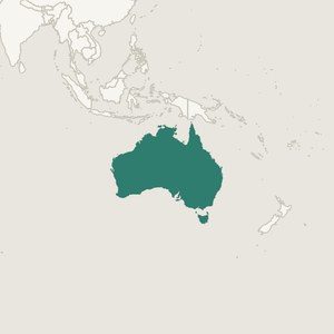 Map locating Australia