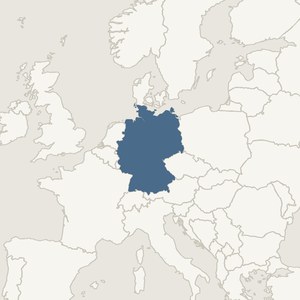 Map locating Germany