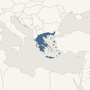 Map locating Greece
