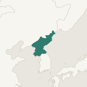 Map locating North Korea