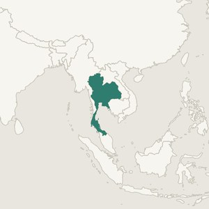 Map locating Thailand