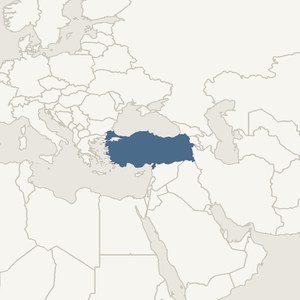 Map locating Türkiye