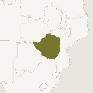 Map locating Zimbabwe